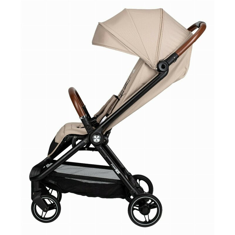 Carucior sport, FreeON, Bold, Pliabil automat, Roti cu suspensii, De la nastere pana la 22 kg, Cu spatar reglabil in 3 pozitii, Beige