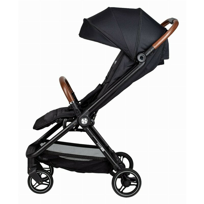 Carucior sport, FreeON, Bold, Pliabil automat, Roti cu suspensii, De la nastere pana la 22 kg, Cu spatar reglabil in 3 pozitii, Black