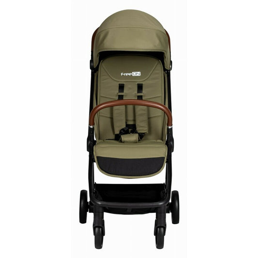 Carucior sport, FreeON, Bold, Pliabil automat, Roti cu suspensii, De la nastere pana la 22 kg, Cu spatar reglabil in 3 pozitii, Green Army