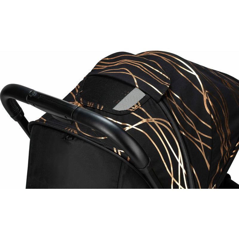 Carucior sport, FreeON, Unique, Pliabil automat, Spatar reglabil, Suport pentru sticla, 6.6 Kg, Conform cu standardul european de securitate EN 1888-2:2018, Gold Rose