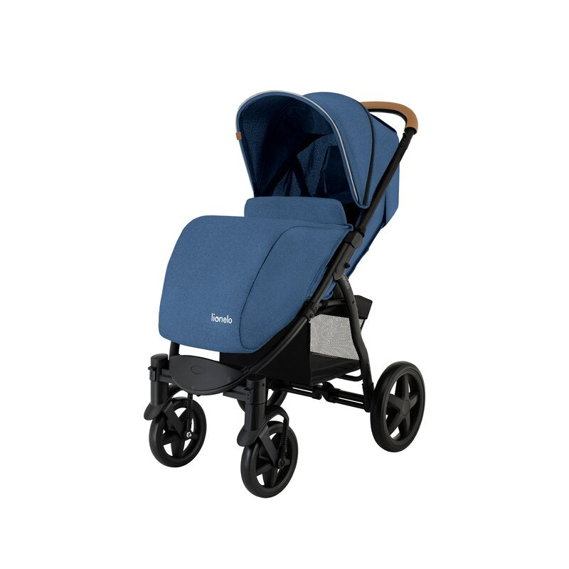 Carucior sport, Lionelo, Annet Plus, De la nastere, Cu accesorii si capotina XXL reglabila, 0 - 22 Kg, Conform cu standardele europene de securitate EN1888-1 si EN1888-2, Albastru Denim