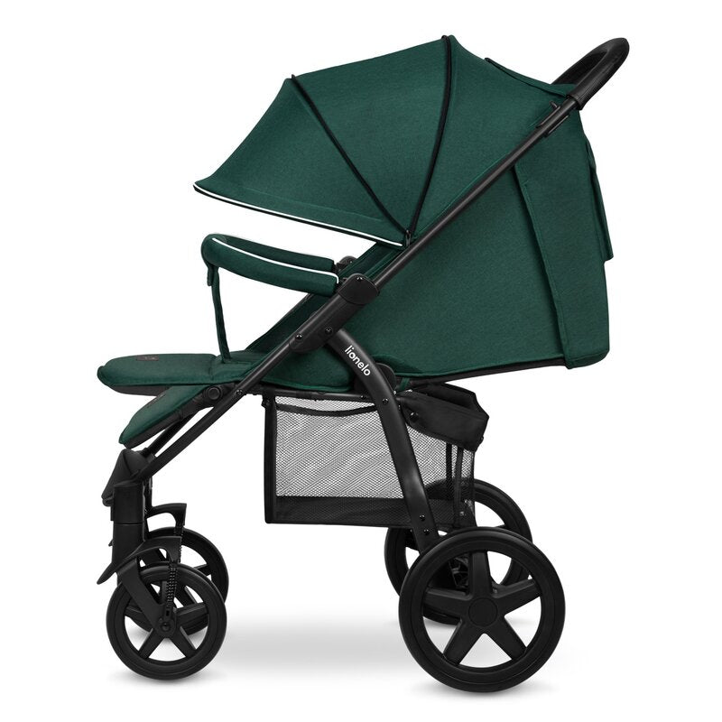 Carucior sport, Lionelo, Annet Plus, De la nastere, Cu accesorii si capotina XXL reglabila, 0 - 22 Kg, Conform cu standardele europene de securitate EN1888-1 si EN1888-2, Verde