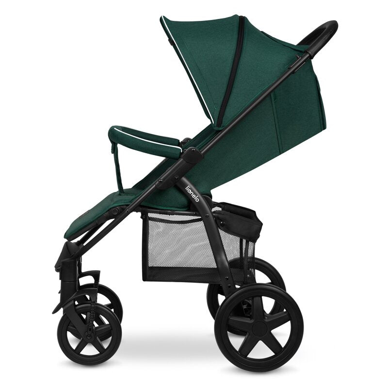 Carucior sport, Lionelo, Annet Plus, De la nastere, Cu accesorii si capotina XXL reglabila, 0 - 22 Kg, Conform cu standardele europene de securitate EN1888-1 si EN1888-2, Verde