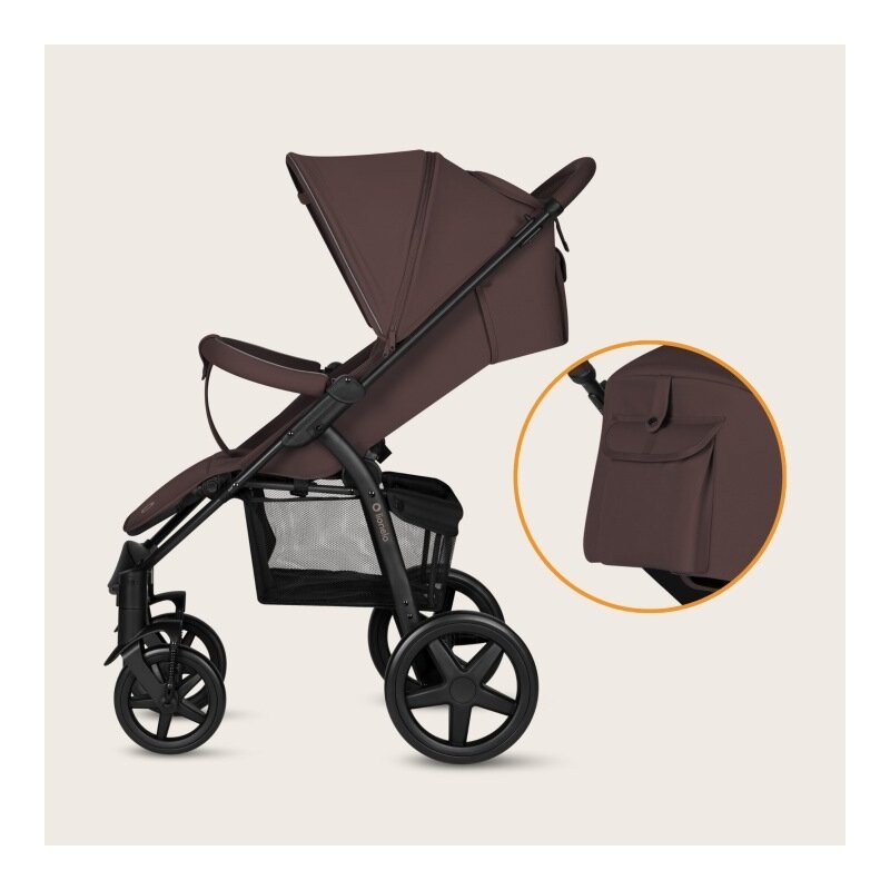 Carucior Sport Lionelo Annet Plus 0-22 kg Roti EVA Amortizoare Capotina XXL Maro