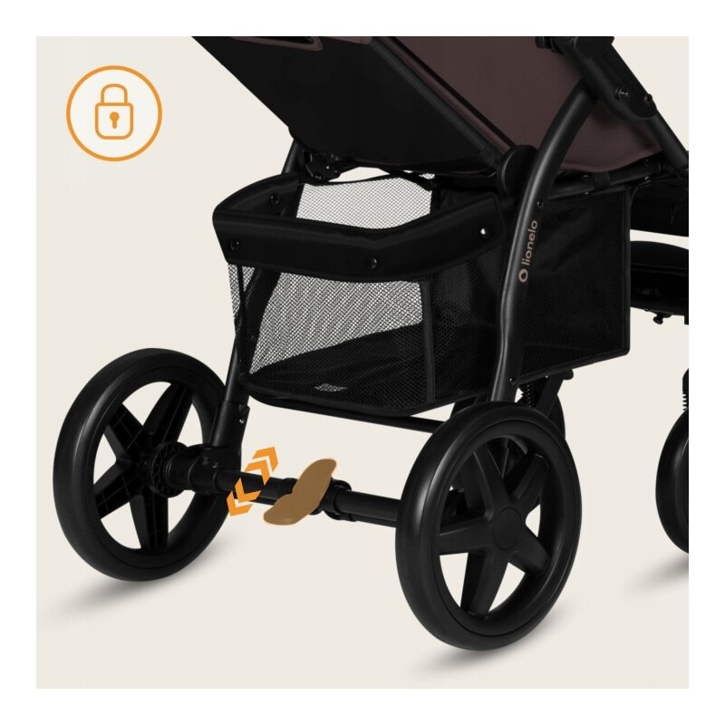 Carucior Sport Lionelo Annet Plus 0-22 kg Roti EVA Amortizoare Capotina XXL Maro