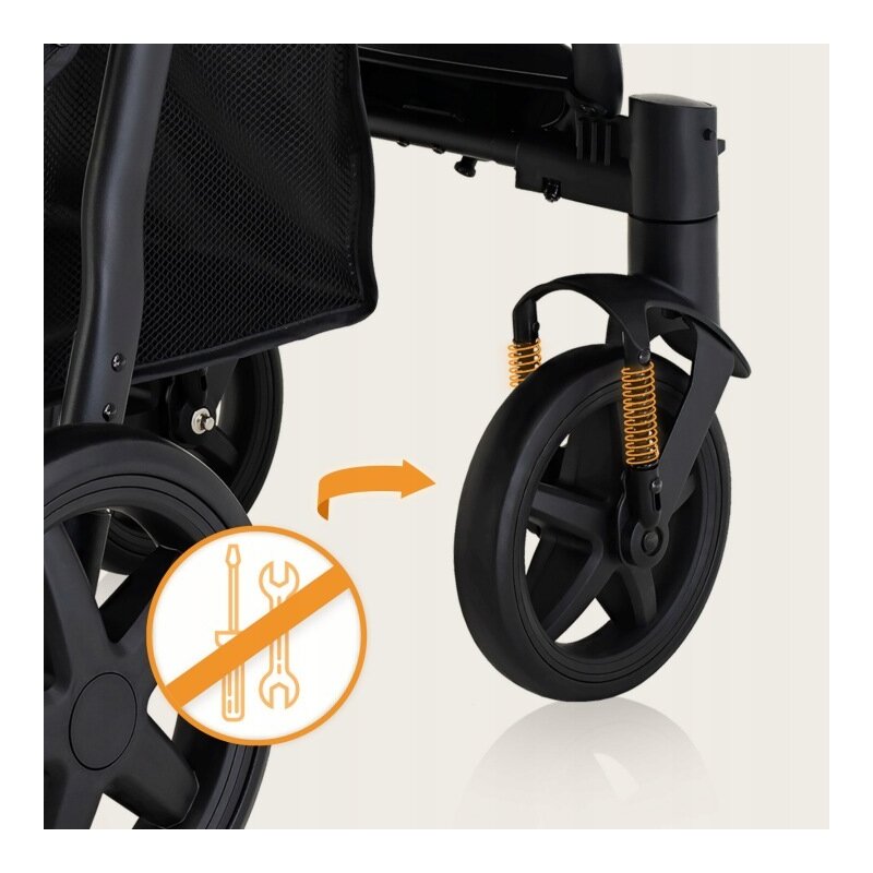 Carucior Sport Lionelo Annet Plus 0-22 kg Roti EVA Amortizoare Capotina XXL Maro