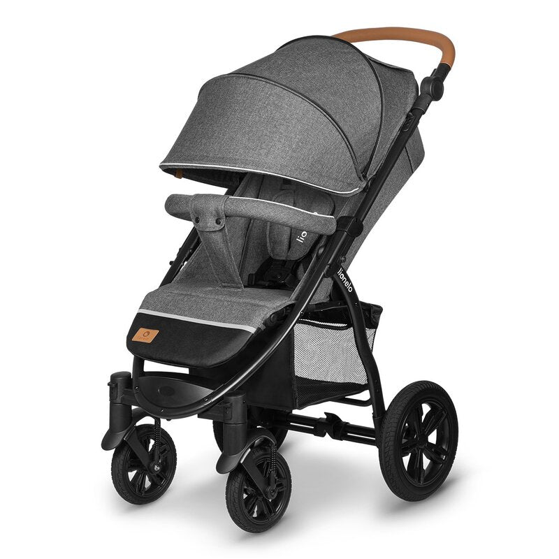 Carucior sport, Lionelo, Annet Tour, De la nastere, Cu capotina impermeabila, Cu filtru UPF 50+, Cu maner reglabil, Plasa de tantari, Suport biberon, Saculet pentru picioare, Pana la 22 kg, Cu certificare TUV, Gri