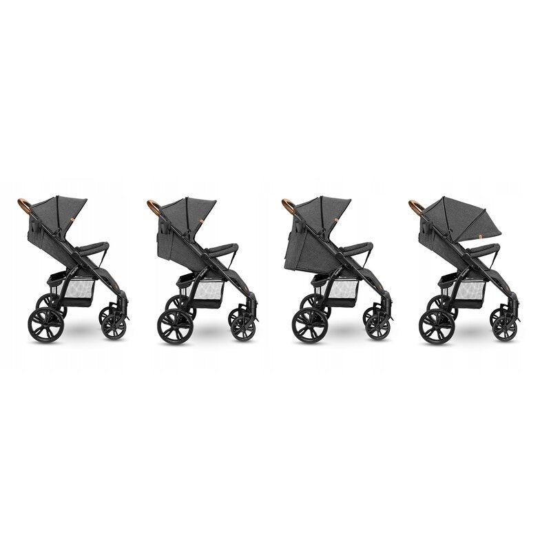 Carucior sport, Lionelo, Annet Tour, De la nastere, Cu capotina impermeabila, Cu filtru UPF 50+, Cu maner reglabil, Plasa de tantari, Suport biberon, Saculet pentru picioare, Pana la 22 kg, Cu certificare TUV, Gri