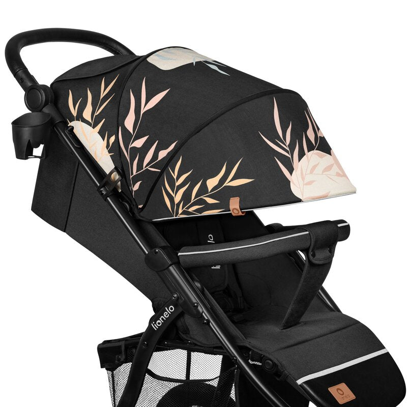 Carucior sport, Lionelo, Annet Tour Lovin, Editie Limitata, De la nastere, Cu capotina impermeabila, Cu filtru UPF 50+, Cu maner reglabil, Plasa de tantari, Suport biberon, Saculet pentru picioare, Pana la 22 kg, Cu certificare TUV, Negru