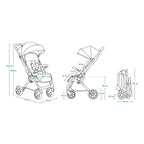 Carucior sport Lionelo Cloe Golden Moments, Negru