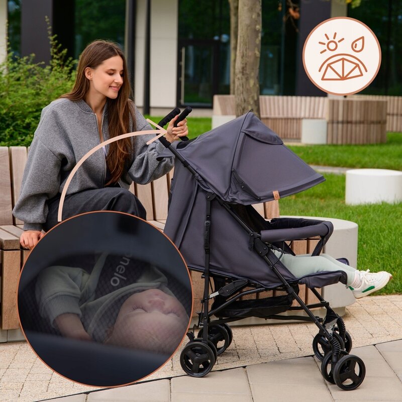 Carucior Sport Lionelo Elia Pliere Umbrela Plasa Tantari Maro