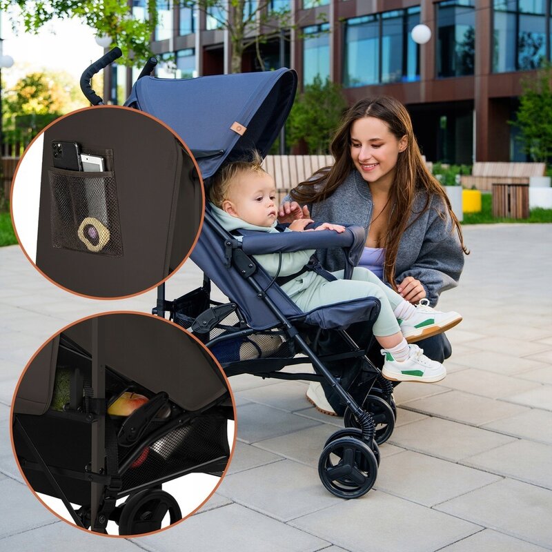 Carucior Sport Lionelo Elia Pliere Umbrela Plasa Tantari Maro