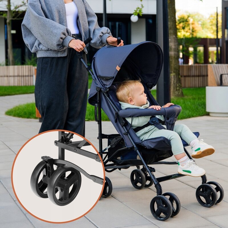 Carucior Sport Lionelo Elia Pliere Umbrela Plasa Tantari Maro