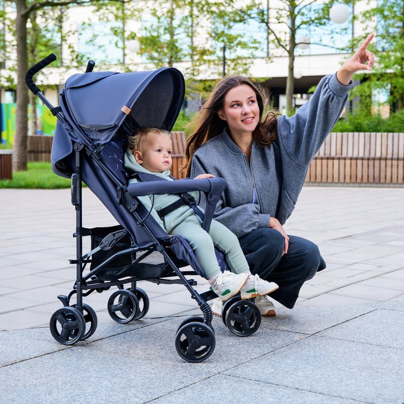 Carucior Sport Lionelo Elia Pliere Umbrela Plasa Tantari Verde Grafit