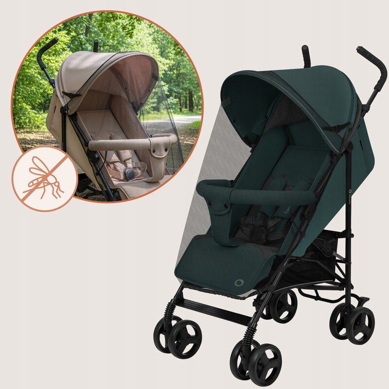 Carucior Sport Lionelo Elia Pliere Umbrela Plasa Tantari Verde Grafit