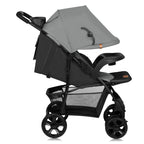 Carucior sport Lionelo Emma Plus Grey Dove – vedere laterala cu capotina