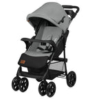 Carucior sport Lionelo Emma Plus Grey Dove – vedere din fata si lateral