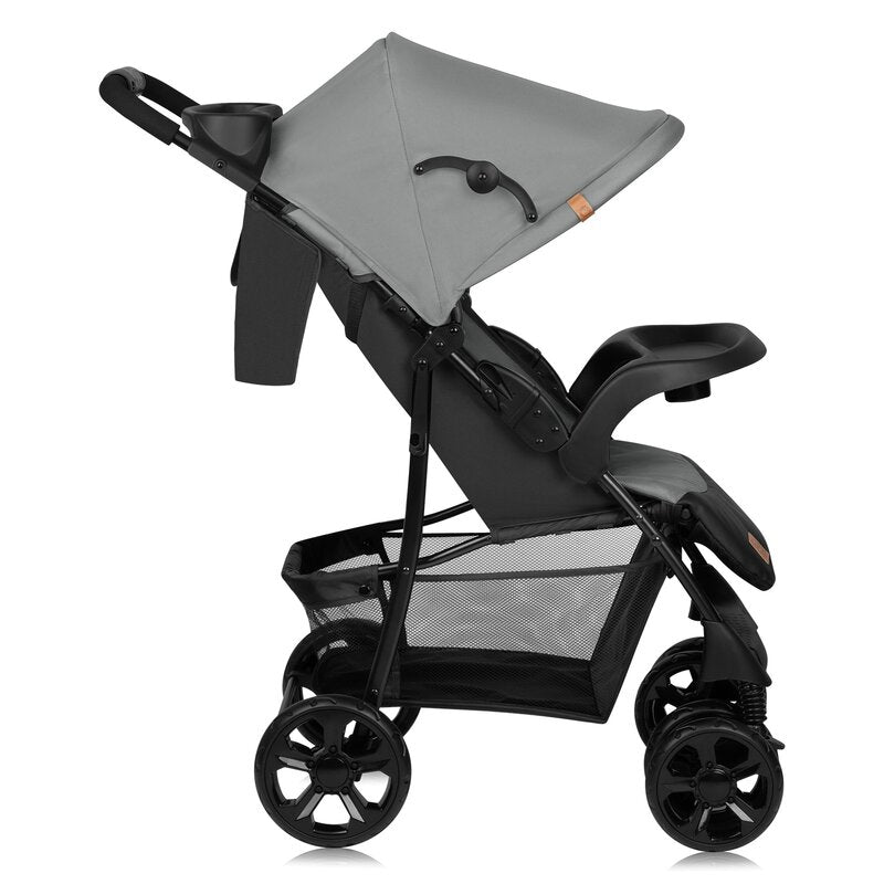 Carucior sport Lionelo Emma Plus Grey Dove – carucior, geanta si pozitie pliata