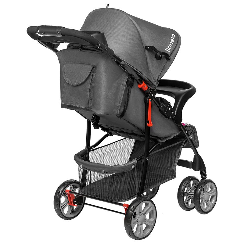 Carucior sport, Lionelo, Emma Plus, Cu tavita, 2 Suporturi pentru pahar, Geanta accesorii, Conform cu standardul european de securitate EN1888-1, Pink Scandi