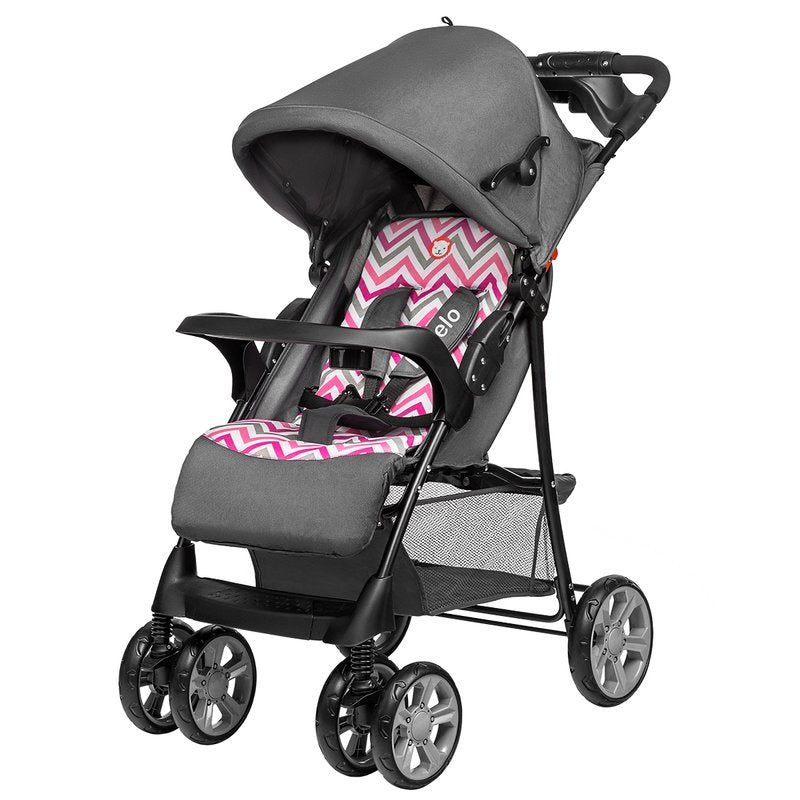 Carucior sport, Lionelo, Emma Plus, Cu tavita, 2 Suporturi pentru pahar, Geanta accesorii, Conform cu standardul european de securitate EN1888-1, Pink Scandi