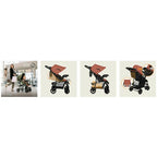 Carucior sport Lionelo Emma Plus Coral Pink – colaj cu detalii de utilizare