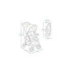 Carucior sport Lionelo Emma Plus Coral Pink – colaj cu detalii de utilizare