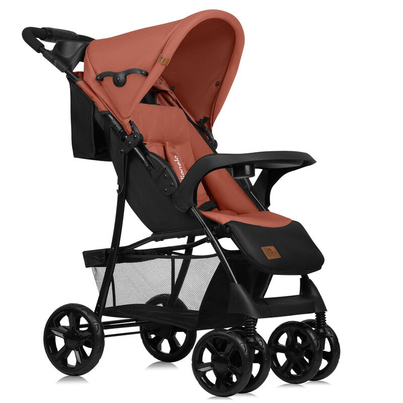 Carucior sport Lionelo Emma Plus Coral Pink – geanta pentru parinti