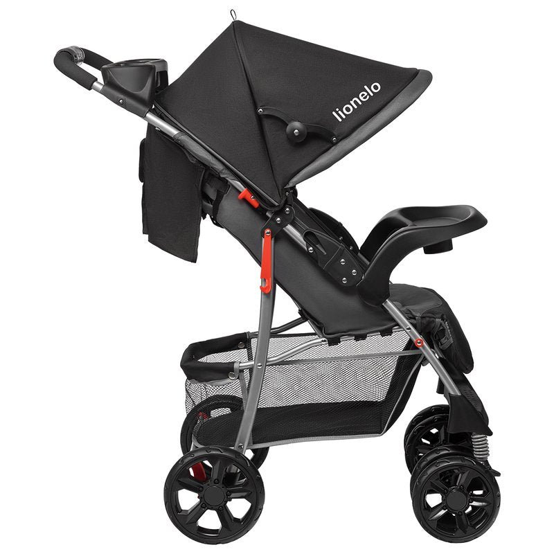 Carucior sport, Lionelo, Emma Plus, Cu tavita, 2 Suporturi pentru pahar, Geanta accesorii, Conform cu standardul european de securitate EN1888-1, Stone