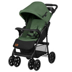 Carucior sport Lionelo Emma Plus Green Emerald – vedere din fata si lateral