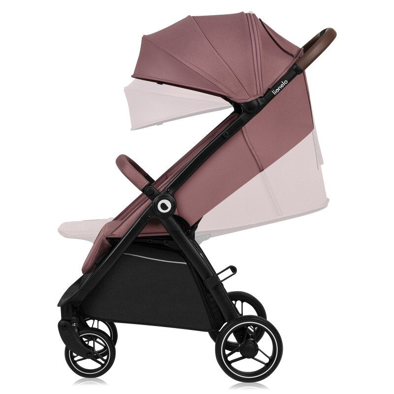 Carucior sport, Lionelo, Ingrid, Capotina impermeabila cu filtru UPF50+, Pana la 22 Kg, Spatar reglabil in 3 pozitii, Include suport pahar si plasa de tantari, Sistem pentru pliere automata, 6 luni+, Roz