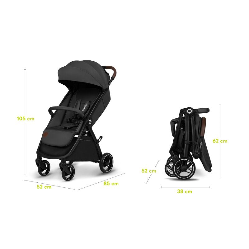 Carucior Sport Lionelo Ingrid Capota UPF50+ Pliere Automata 22 kg Gri