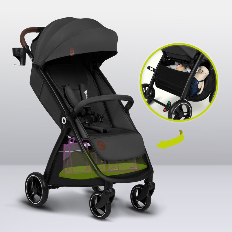 Carucior Sport Lionelo Ingrid Capota UPF50+ Pliere Automata 22 kg Gri