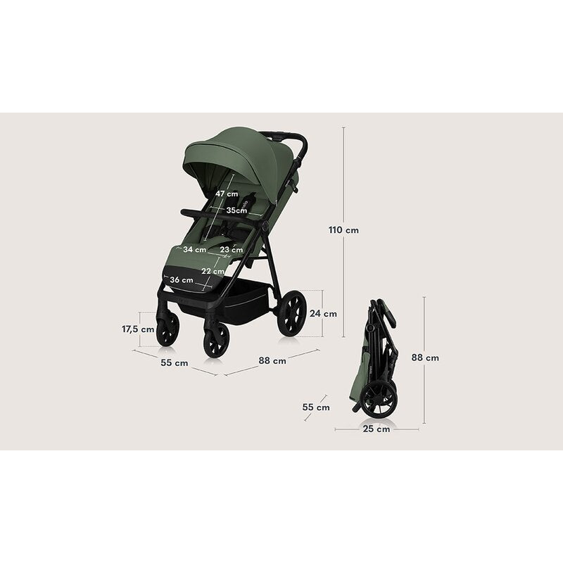 Carucior sport Lionelo Iva, Verde