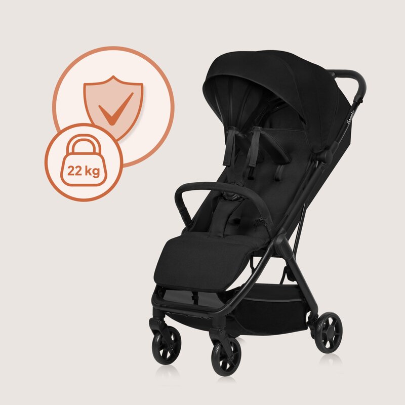 Carucior sport Lionelo Julie Air, Negru Onyx