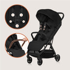 Carucior sport Lionelo Julie Air, Negru Onyx