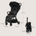 Carucior sport Lionelo Julie Air, Negru Onyx