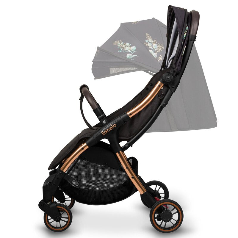 Carucior sport, Lionelo, Julie One, Editie limitata Golden Moments, De la nastere, Greutate redusa, Cu accesorii, Cadru din aluminiu, 0-22 kg, Pliere compacta pentru avion, Conform cu standardele euro