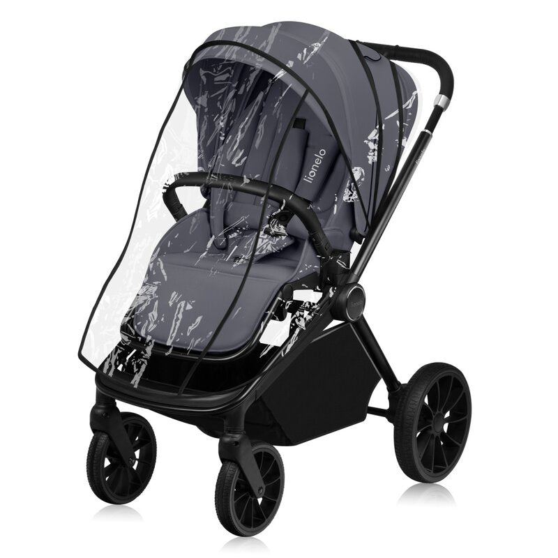 Carucior sport, Lionelo, Mika Plus, Cadru din aluminiu, Copertina XXL, Spatar reglabil in 3 pozitii, Cu accesorii, Pana la 22 kg, 6-48 luni; EN1888-1, EN1888-2 EN1466, Gri