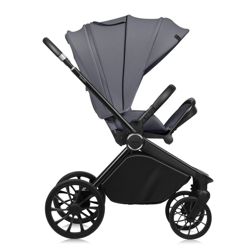 Carucior sport, Lionelo, Mika Plus, Cadru din aluminiu, Copertina XXL, Spatar reglabil in 3 pozitii, Cu accesorii, Pana la 22 kg, 6-48 luni; EN1888-1, EN1888-2 EN1466, Gri