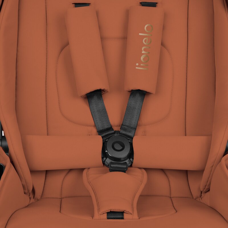 Carucior sport, Lionelo, Mika Plus, Cadru din aluminiu, Copertina XXL, Spatar reglabil in 3 pozitii, Cu accesorii, Pana la 22 kg, 6-48 luni; EN1888-1, EN1888-2 EN1466, Maro