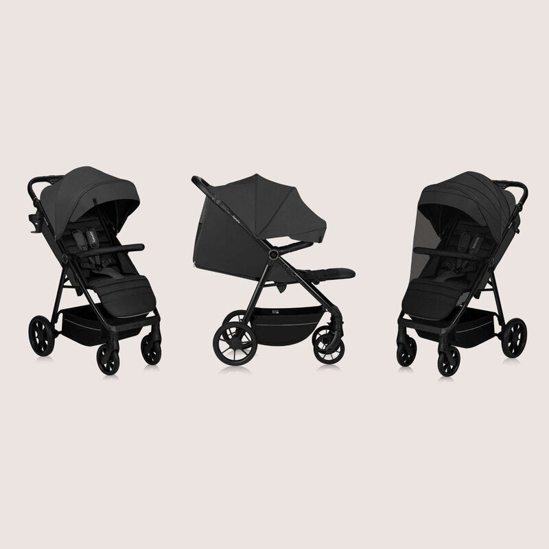 Carucior Sport Lionelo Mira Maner Reglabil 5 Pozitii Pana la 22 kg Gri