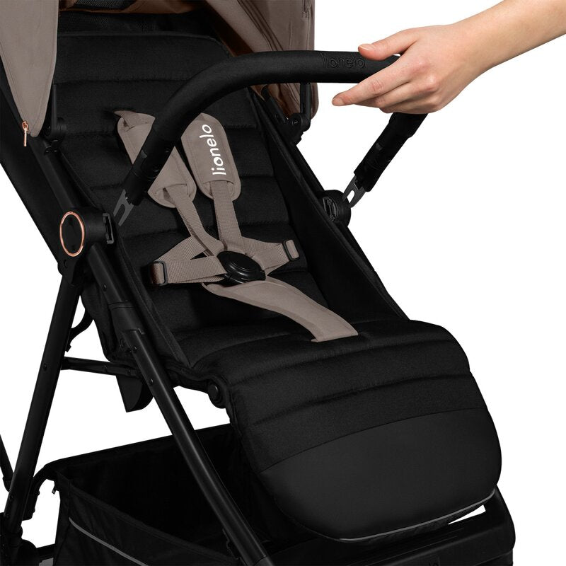 Carucior Sport Lionelo Mira Maner Reglabil Spatar 3 Pozitii 22kg Bej