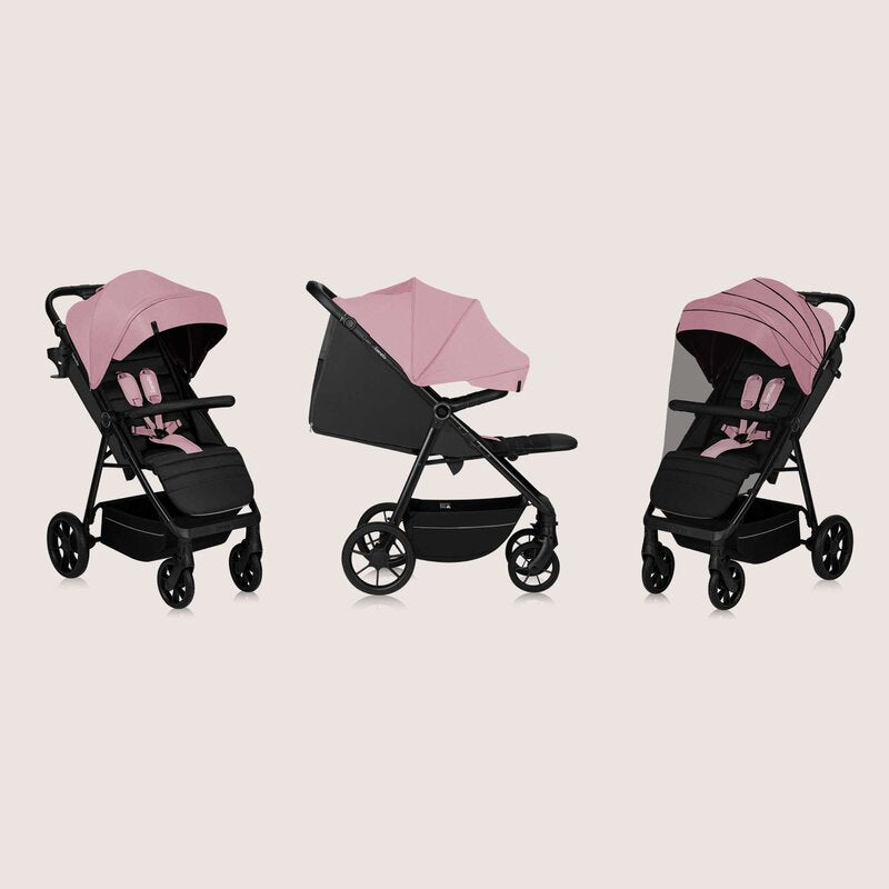 Carucior Sport Lionelo Mira Maner Reglabil Spatar 3 Pozitii 22kg Roz