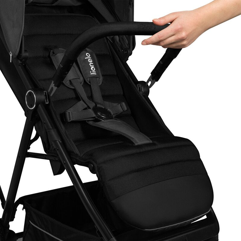 Carucior Sport Lionelo Mira Maner Reglabil 5 Pozitii Pana la 22 kg Gri