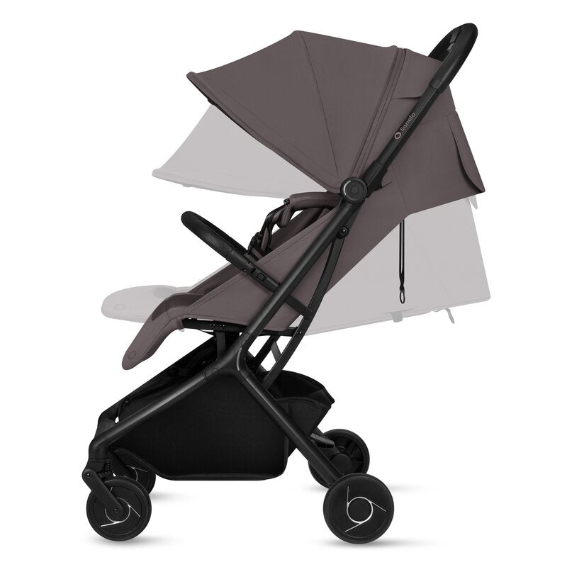 Carucior sport, Lionelo, Sia, 5.9 kg, Ultracompact, Pliere rapida cu o mana, Copertina UPF50+, Plasa de tantari si suport pentru biberon incluse, 6-48 luni, Sustine 22 kg, Bej Taupe