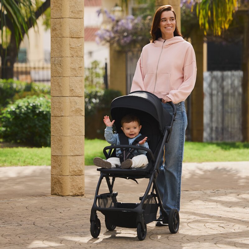 Carucior sport, Lionelo, Tansi, Pliere automata, Ultracompact, Manevrare cu o mana, Roti cu tehnologie GravelTech, Spatar si suport picioare reglabile, 6-48 luni, Sustine 22 kg, Bej Taupe