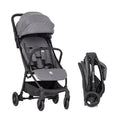 Carucior sport, Petite&Mars, Pax Ultimate, Compact - 7 kg, Spatar ajustabil, Suport picioare reglabil, Pliere tip carte, 6-36 luni, Pana la 22 kg, Gri