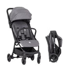 Carucior sport, Petite&Mars, Pax Ultimate, Compact - 7 kg, Spatar ajustabil, Suport picioare reglabil, Pliere tip carte, 6-36 luni, Pana la 22 kg, Gri