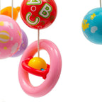 Carusel muzical Baby Mix 11 jucării, Roșu – detaliu inel suspendat