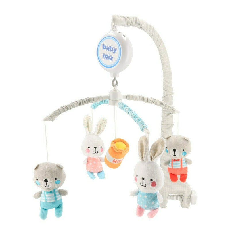 Carusel muzical Baby Mix Bears and Rabbits – carusel cu figurine
